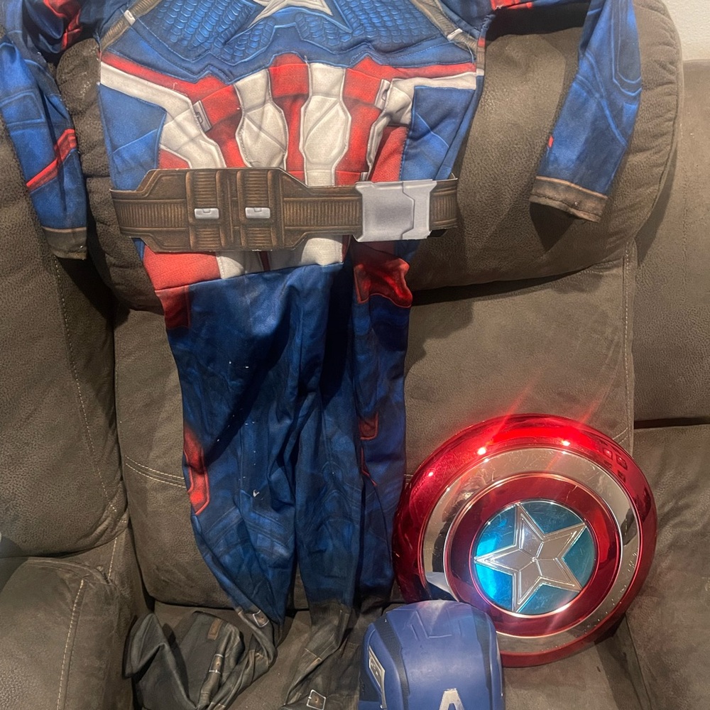Kids Captain America Costume Set